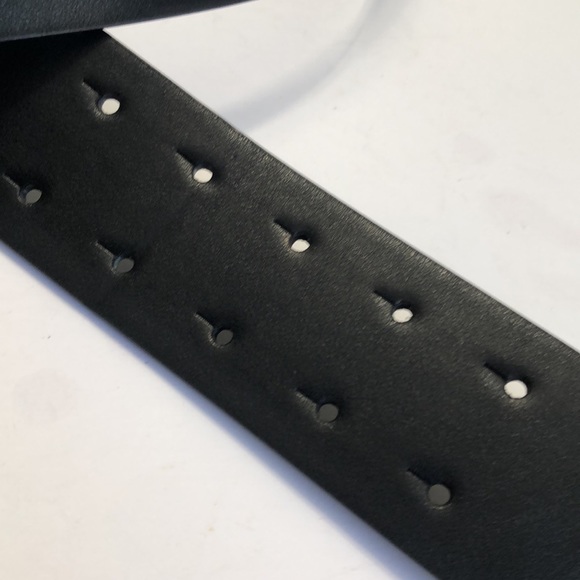 Black Gold Wide Band Vegan Leather Belt size XXL - Picture 8 of 12